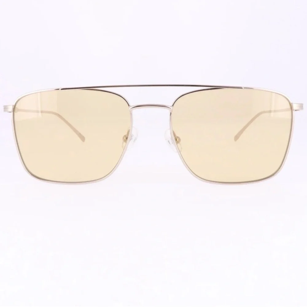 Lacoste Gold Frame Sunglasses with Light Yellow Lenses